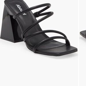 Abound Black Strappy Women's Heels